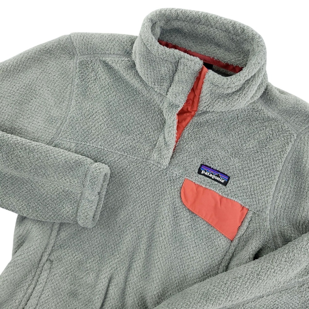 Patagonia Jacket Womens Small Gray Snap Fleece Pullover Outdoor Hiking Layer